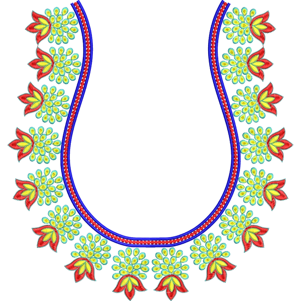 Blouse Design No :MSM - 841 - Simple Border, U Shape