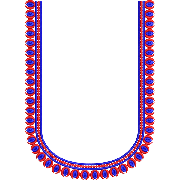 Blouse Design No :MSM - 856 - Simple Border, U Shape