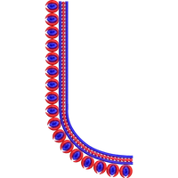 Blouse Design No :MSM - 856 - Simple Border, U Shape