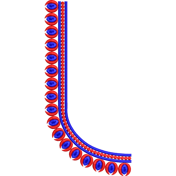 Blouse Design No :MSM - 856 - Simple Border, U Shape