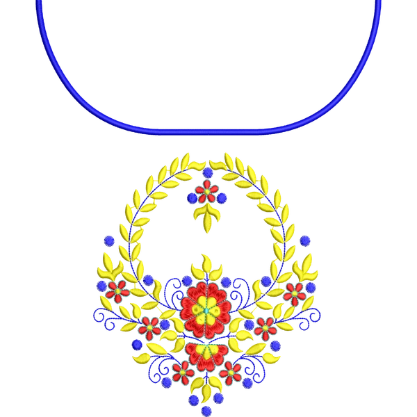 Blouse Design No :MSM - 859 - Butta, Boat Neck