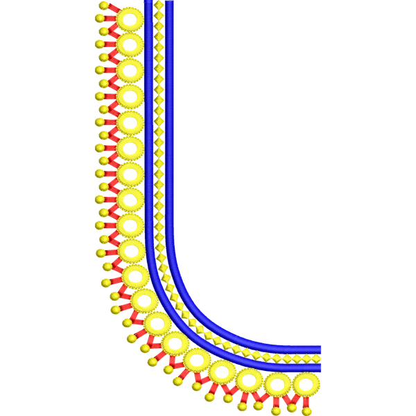 Blouse Design No :MSM - 866 - Simple Border, U Shape
