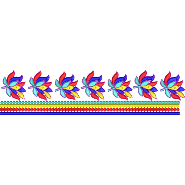 Blouse Design No :MSM - 883 - Simple Border, U Shape