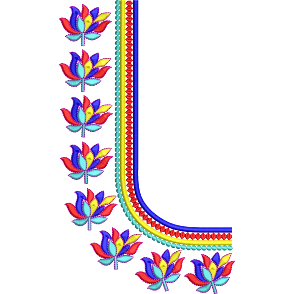 Blouse Design No :MSM - 883 - Simple Border, U Shape