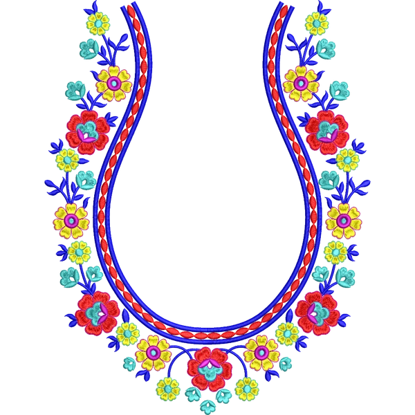 Blouse Design No :MSM - 885 - Simple Border, U Shape