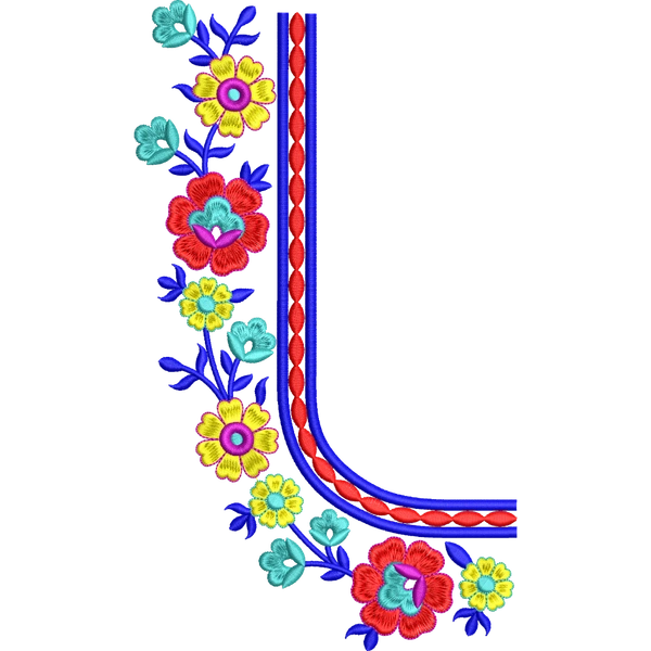 Blouse Design No :MSM - 885 - Simple Border, U Shape