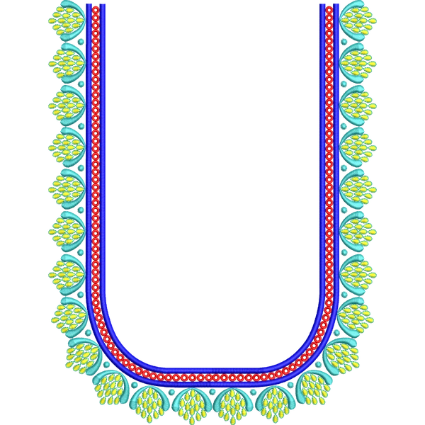 Blouse Design No :MSM - 889 - Simple Border, U Shape