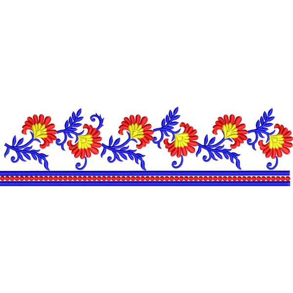 Blouse Design No :MSM - 892 - Simple Border, Boat Neck