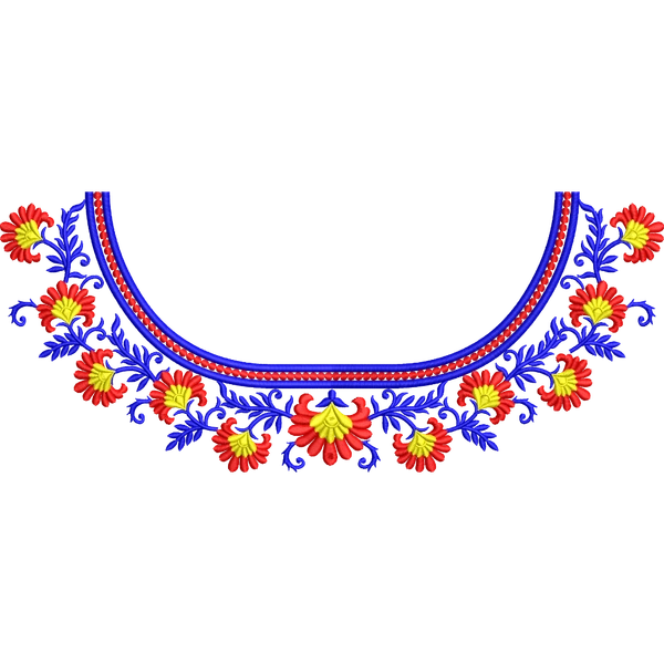 Blouse Design No :MSM - 892 - Simple Border, Boat Neck