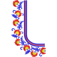 Blouse Design No :MSM - 892 - Simple Border, Boat Neck