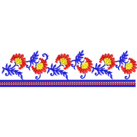 Blouse Design No :MSM - 894 - Simple Border, Pot Neck