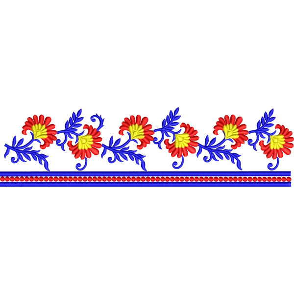 Blouse Design No :MSM - 894 - Simple Border, Pot Neck