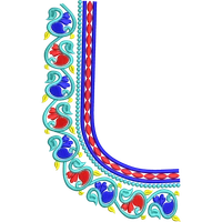 Blouse Design No :MSM - 902 - Simple Border, U Shape