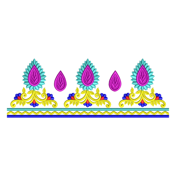 Blouse Design No :MSM - 903 - U Shape, Simple Border