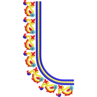 Blouse Design No :MSM - 910 - Simple Border, U Shape