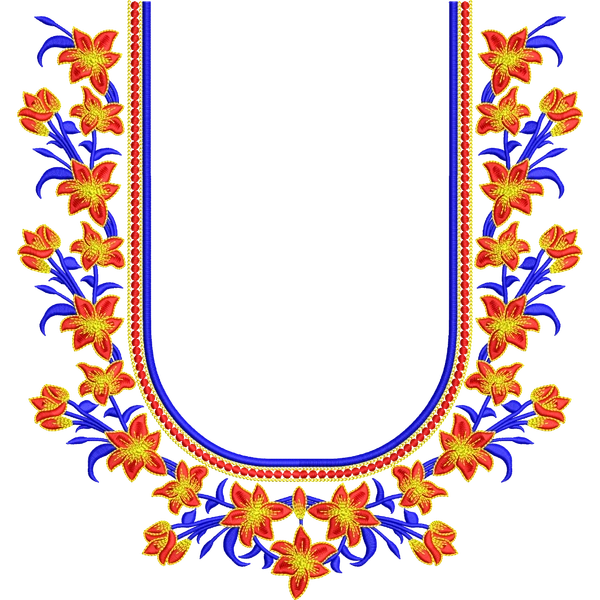 Blouse Design No :MSM - 913 - Simple Border, U Shape