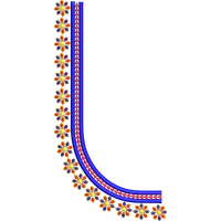 Blouse Design No :MSM - 914 - Border With Butta, U Shape