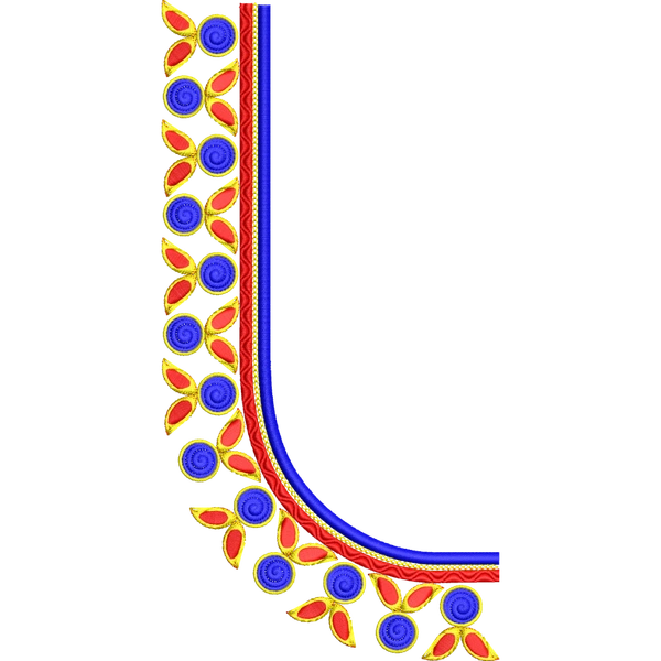 Blouse Design No :MSM - 917 - Simple Border, U Shape