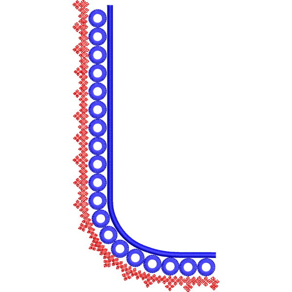 Blouse Design No :MSM - 918 - Simple Border, U Shape