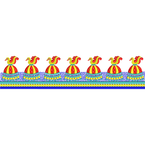 Blouse Design No :MSM - 919 - Simple Border, U Shape