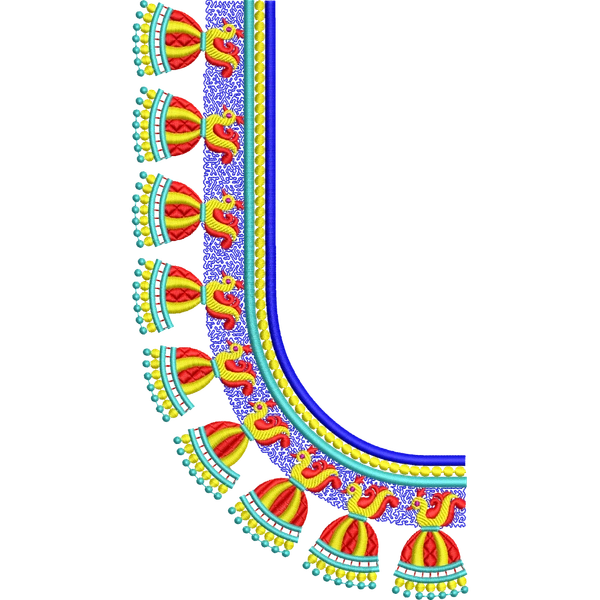 Blouse Design No :MSM - 919 - Simple Border, U Shape