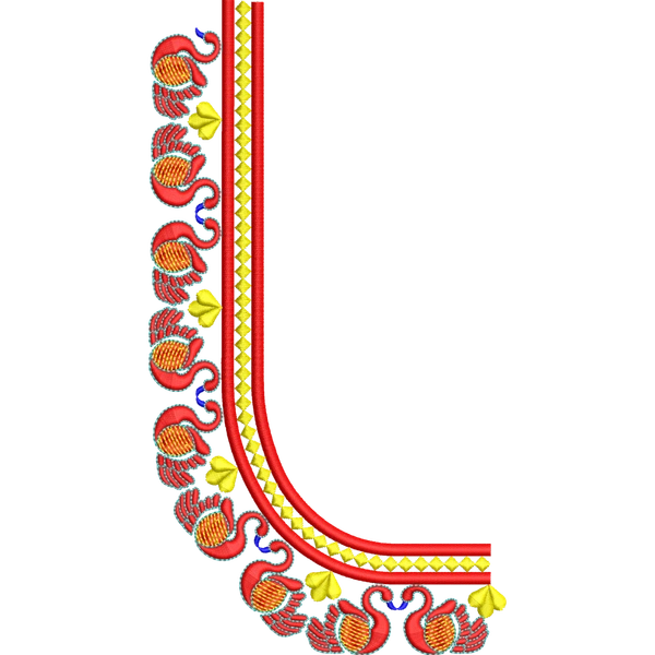 Blouse Design No :MSM - 920 - Simple Border, U Shape