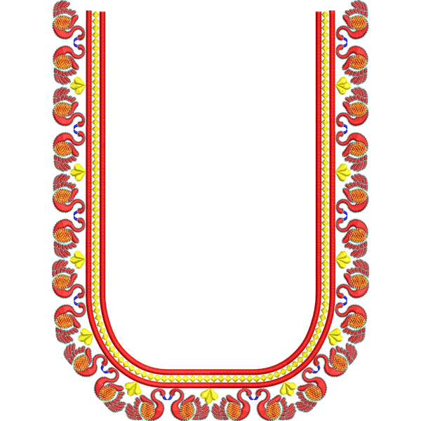 Blouse Design No :MSM - 920 - Simple Border, U Shape