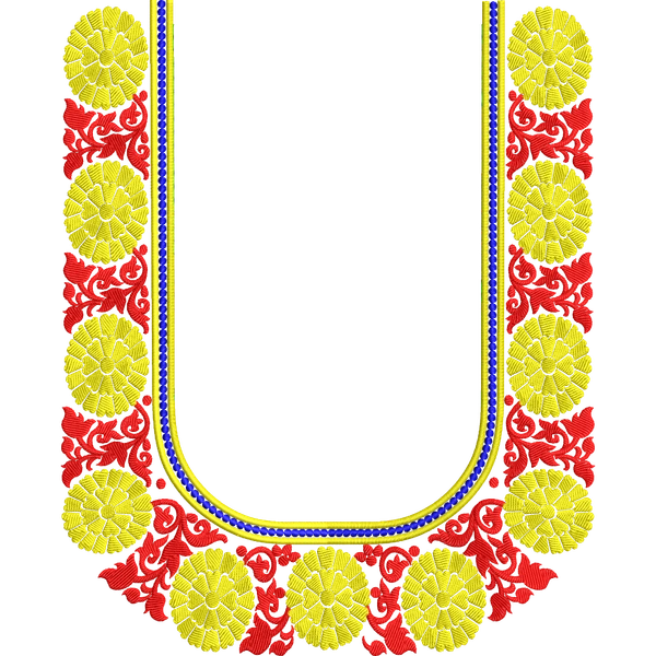 Blouse Design No :MSM - 923 - Simple Border, U Shape