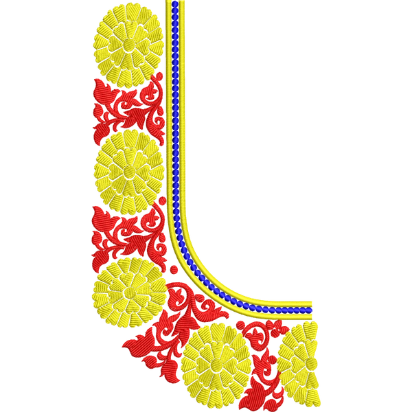 Blouse Design No :MSM - 923 - Simple Border, U Shape