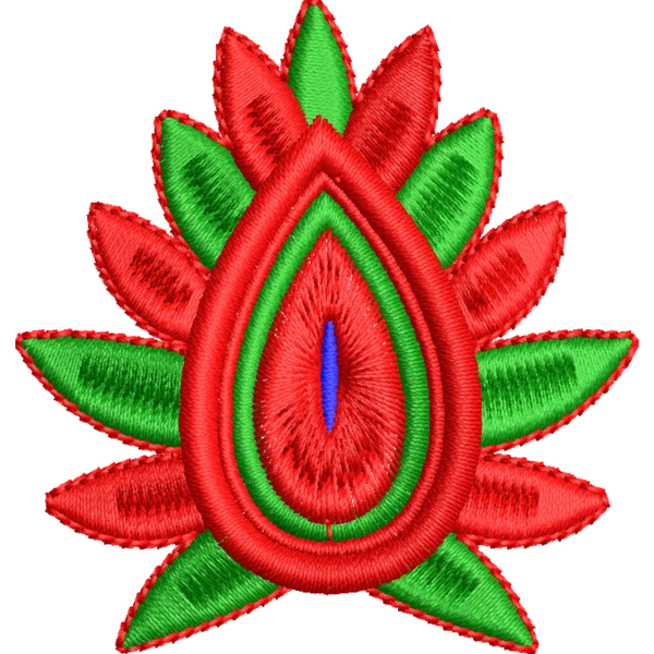 Blouse Design No :MSM - 924 - Border With Butta, U Shape