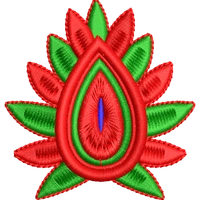 Blouse Design No :MSM - 924 - Border With Butta, U Shape