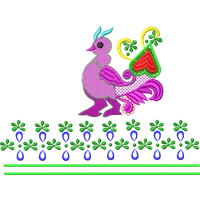 Blouse Design No :MSM - 927 - Border With Butta, U Shape