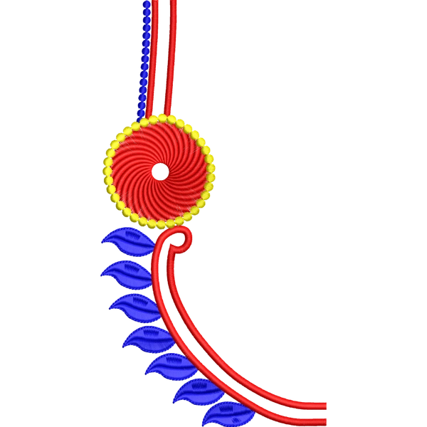 Blouse Design No :MSM - 933 - Simple Border, U Shape