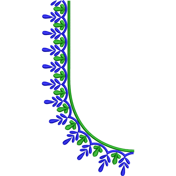 Blouse Design No :MSM - 938 - Simple Border, U Shape