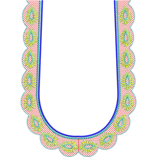 Blouse Design No :MSM - 944 - Butta, U Shape