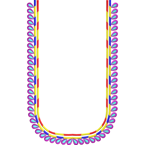 Blouse Design No :MSM - 955 - Simple Border, U Shape