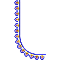 Blouse Design No :MSM - 957 - Simple Border, U Shape