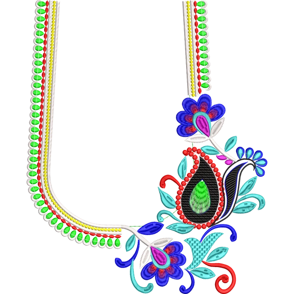 Blouse Design No :MSM - 960 - Simple Border, U Shape