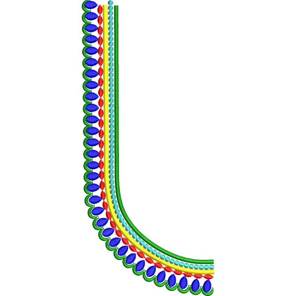 Blouse Design No :MSM - 960 - Simple Border, U Shape