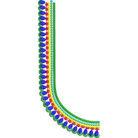 Blouse Design No :MSM - 960 - Butta, U Shape