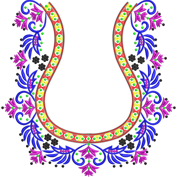 Blouse Design No :MSM - 961 - Simple Border, U Shape