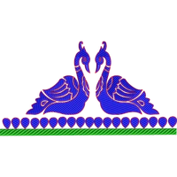 Blouse Design No :MSM - 963 - Border With Butta, U Shape