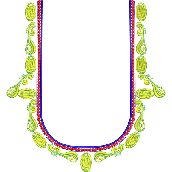 Blouse Design No :MSM - 965 - Simple Border, U Shape