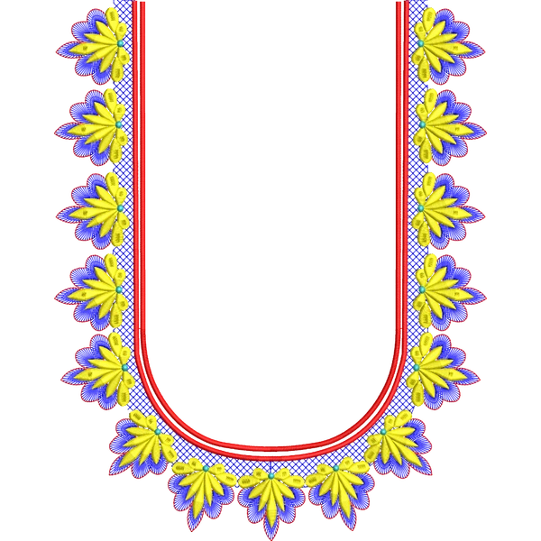 Blouse Design No :MSM - 974 - Simple Border, U Shape