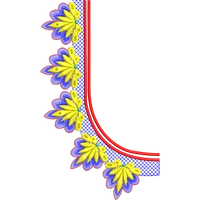 Blouse Design No :MSM - 974 - Simple Border, U Shape