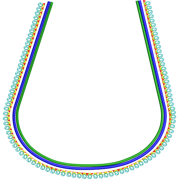 Blouse Design No :MSM - 977 - Butta, U Shape