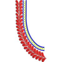 Blouse Design No :MSM - 978 - Simple Border, U Shape