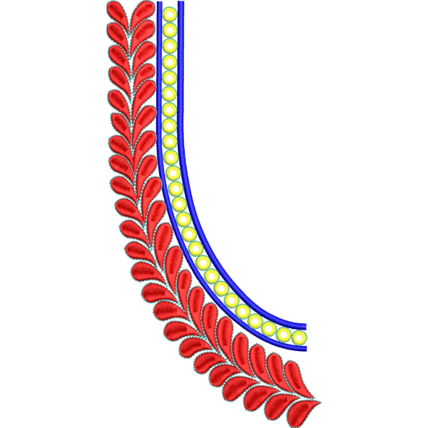 Blouse Design No :MSM - 978 - Simple Border, U Shape