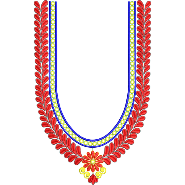 Blouse Design No :MSM - 978 - Simple Border, U Shape