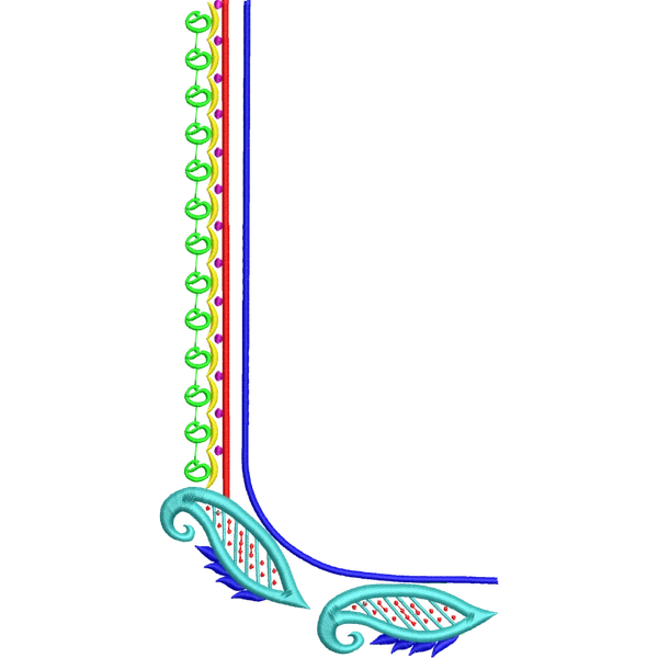 Blouse Design No :MSM - 979 - Simple Border, U Shape